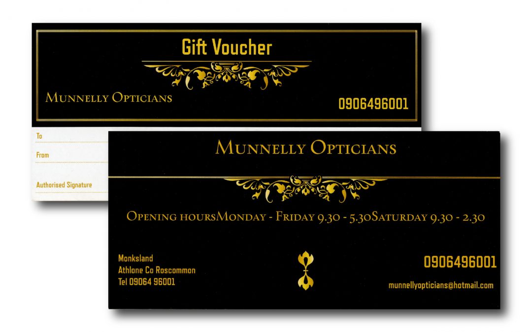 Munnelly Opticians Gift Vouchers